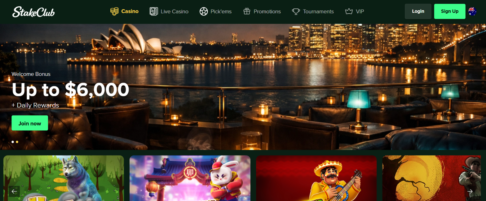 StakeClub homepage